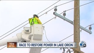 Race to restore power in Lake Orion