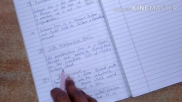 CHAPTER 1 NOT FOR PROFIT ORGANISATION(N.P.O)PART-5 ENTRANCE FEES,  LIFE MEMBERSHIP FEES,  HONORARIUM