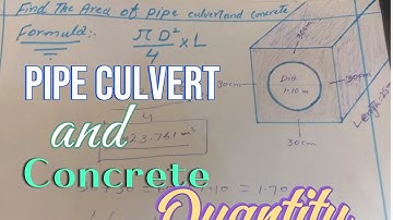How to find Area of |pipe culvert| and Concrete|pipe Culvert| ka volume Our Concrete malom karna.