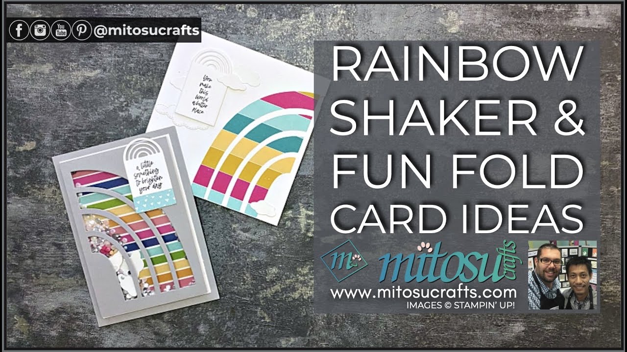 Rainbow Of Happiness Shaker & Fun Fold Card Making Ideas - YouTube