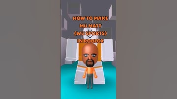 How to make Mii MATT (Wii SPORTS) in ROBLOX #roblox #robloxavatar #wiisports #WII #matt #shorts