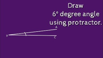 How to draw 6 degree angle using protractor. shsirclasses.