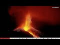 Day 16 night la palma volcano 2 hours of footage from october 4 2021