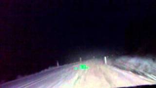 New Saab 9-5. First snow drive
