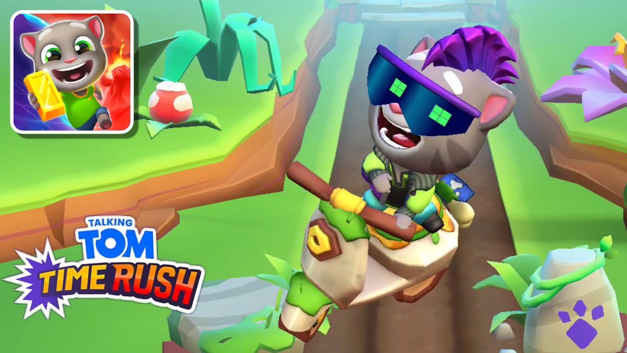 Tom Riding 🚀 Cyber Tom Rides the Stone Bike in STYLE! 😎 | Talking Tom Time Rush ...