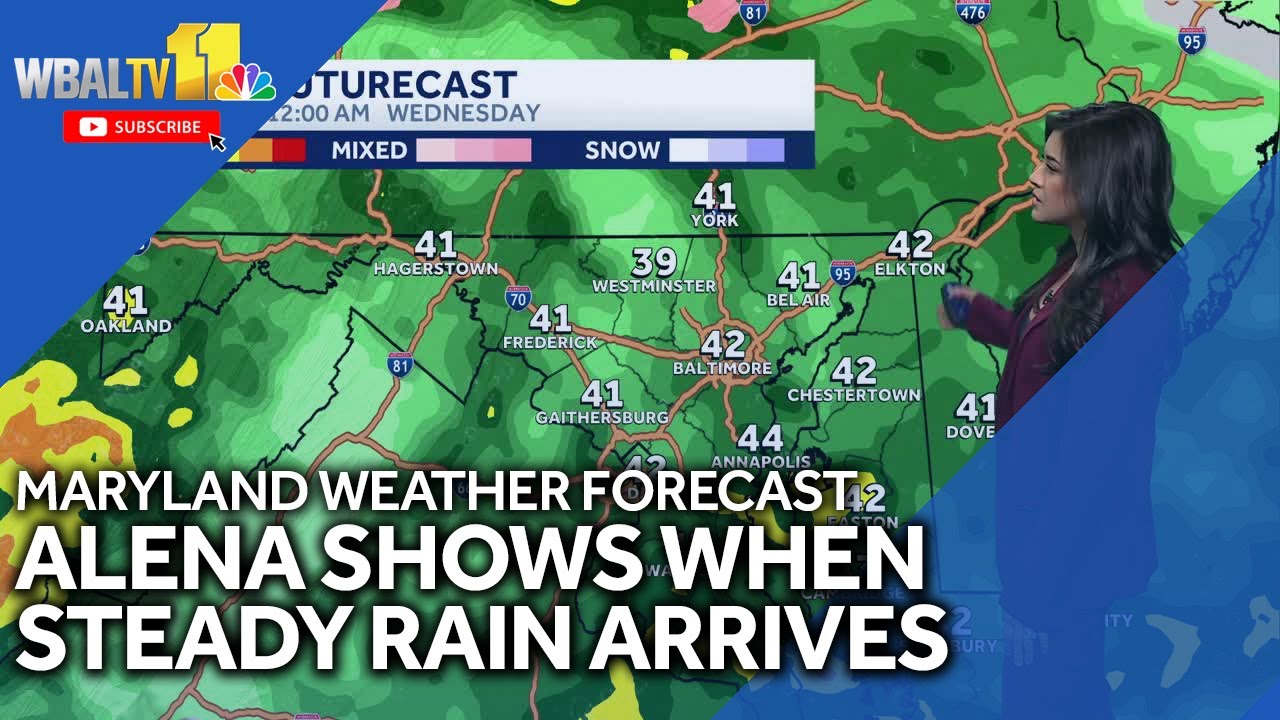 Maryland weather: Dry start before rain moves in Tuesday night - YouTube
