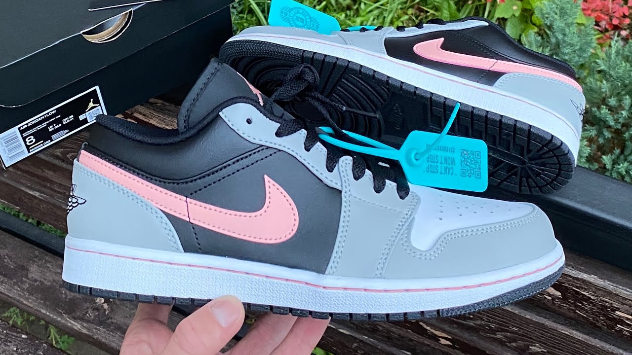 jordan 1 black grey pink