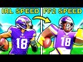 I Gave JUSTIN JEFFERSON His REAL SPEED in Football Fusion 2!