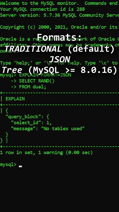 SQL Commands: MySQL EXPLAIN Explained! - YouTube