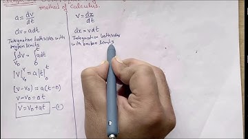 Obtain equations of motion for constant acceleration using method of calculus.