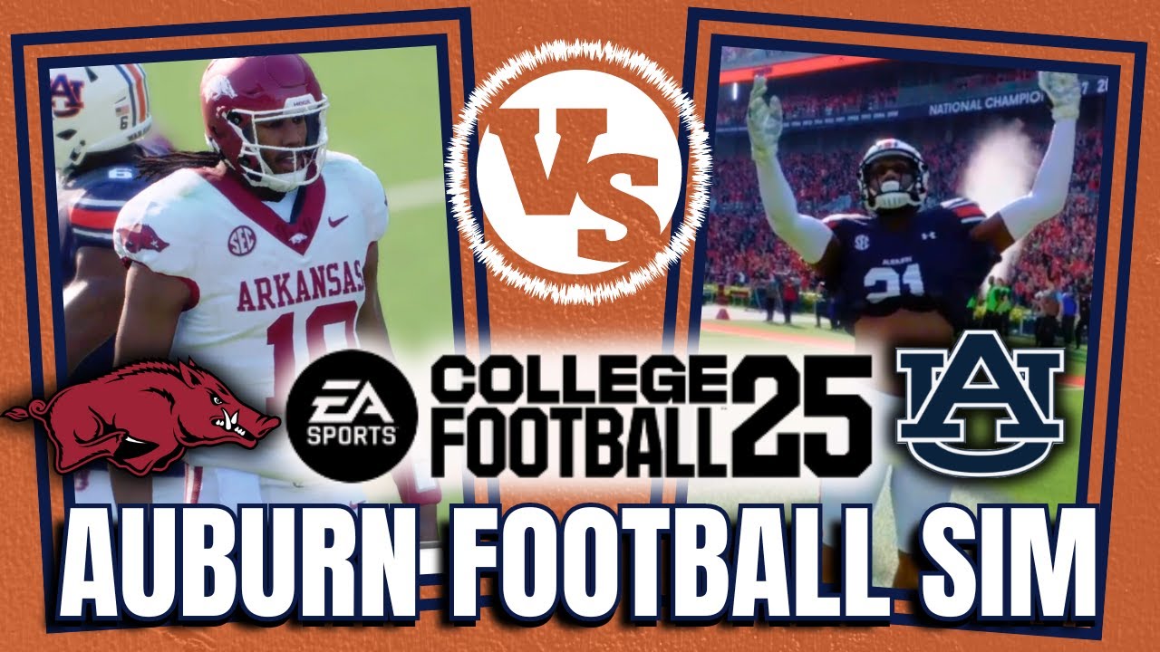 Auburn vs. Arkansas Simulation | Week 4 | COLLEGE FOOTBALL 25 - YouTube