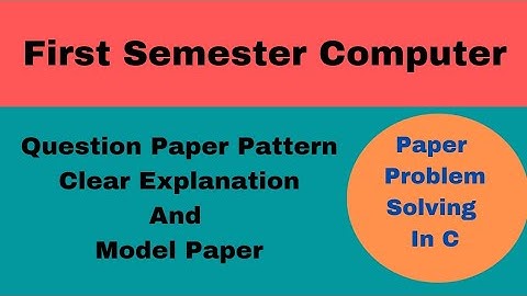 1st sem computer exam paper *1st Year*BSc Computer Science*ANU* #newsyllabus