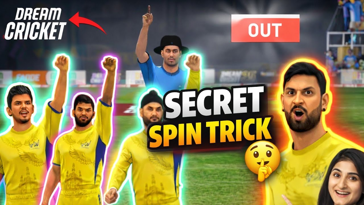 OUT Every Time! 😱 Dream Cricket 25 Spin Bowling Trick | Dream Cricket bowling tips