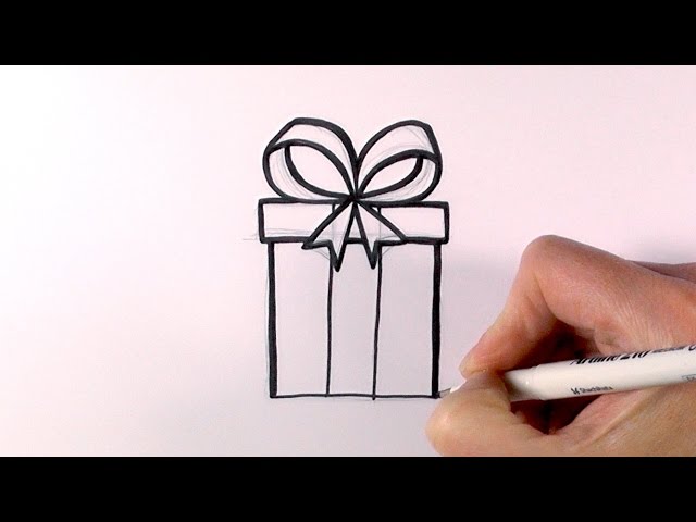 How to Draw a Christmas Present - Really Easy Drawing Tutorial