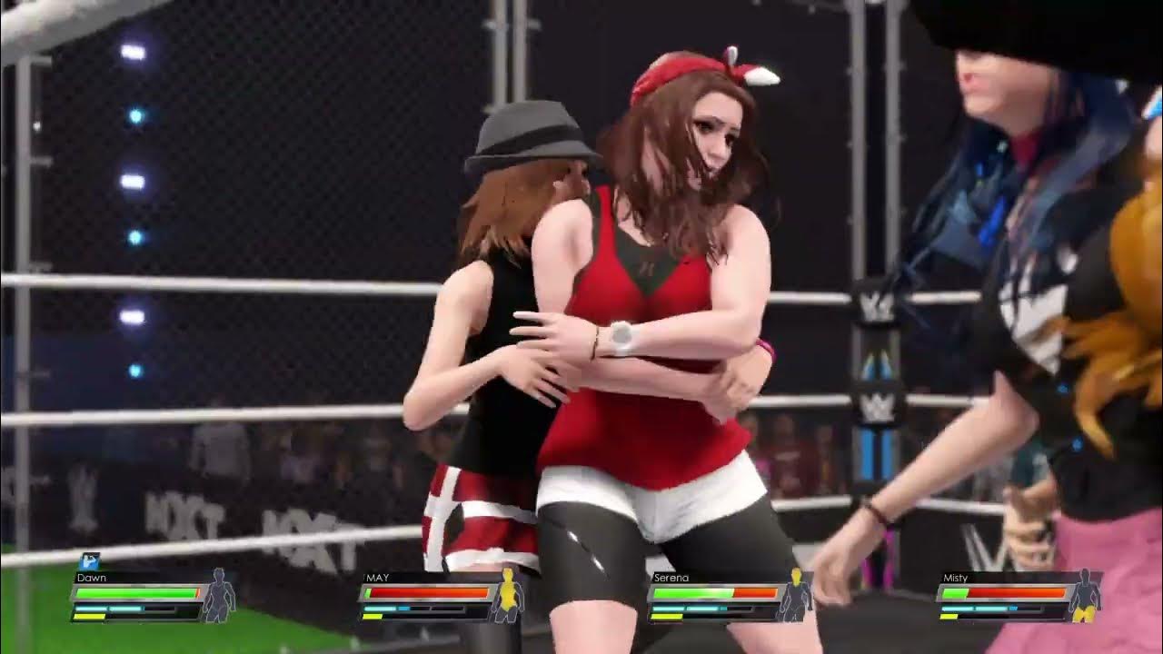 Misty vs. May vs. Dawn vs. Serena in a Steel Cage Match in 2K22 - YouTube - Misty Vs May Vs Dawn Vs Serena