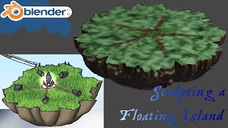 Modeling a low poly floating island