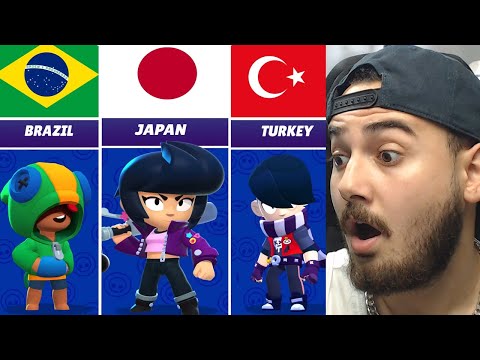 ÜLKELERE GÖRE BRAWL STARS KARAKTERLERİ ?