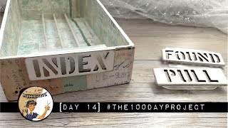 DAY 14-  THE 100 DAY PROJECT  - INTERCHANGEABLE LABELS FOR THE PLANNER CARD BOX  - #the100dayproject