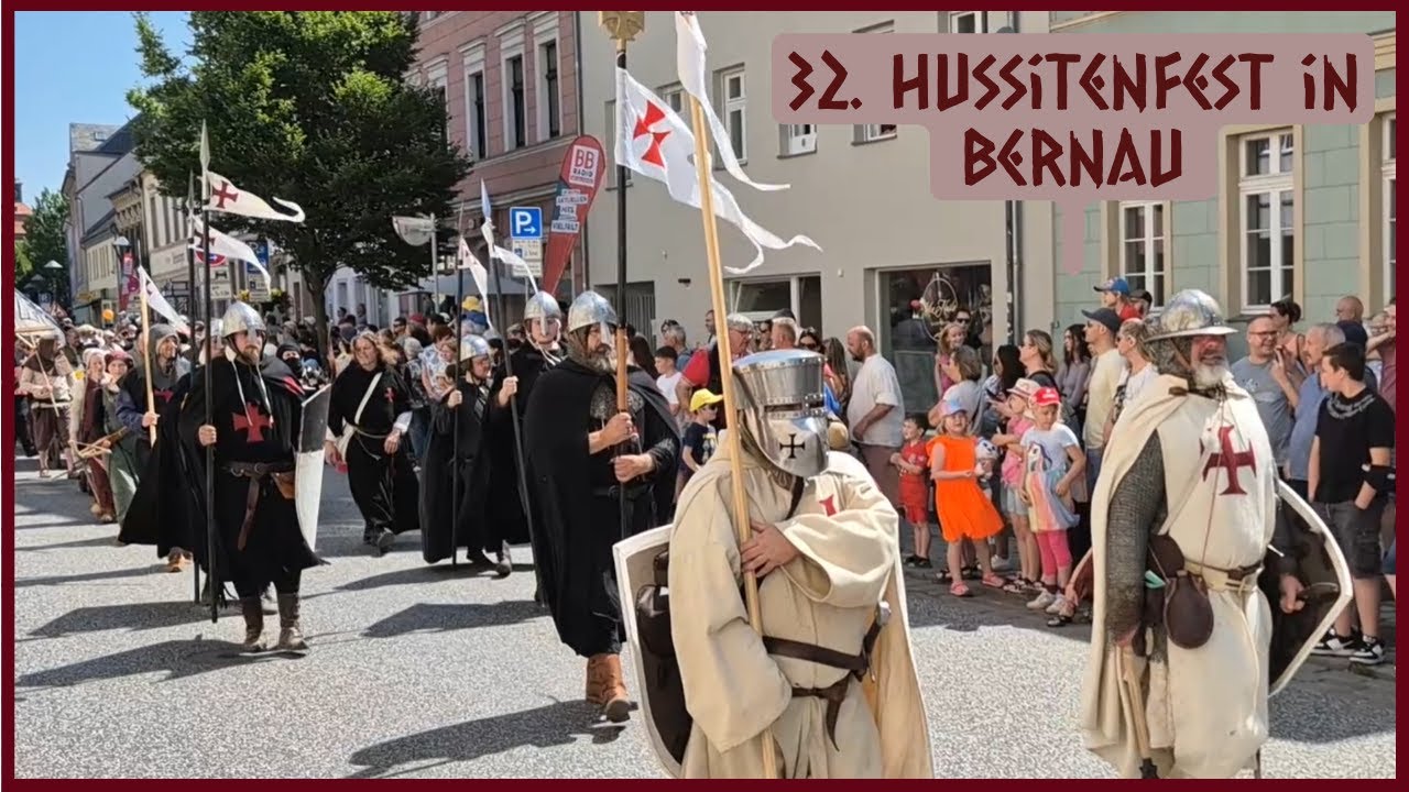 32. Hussitenfest in Bernau Festumzug 2025 I Mittelalter Markt bei Berlin