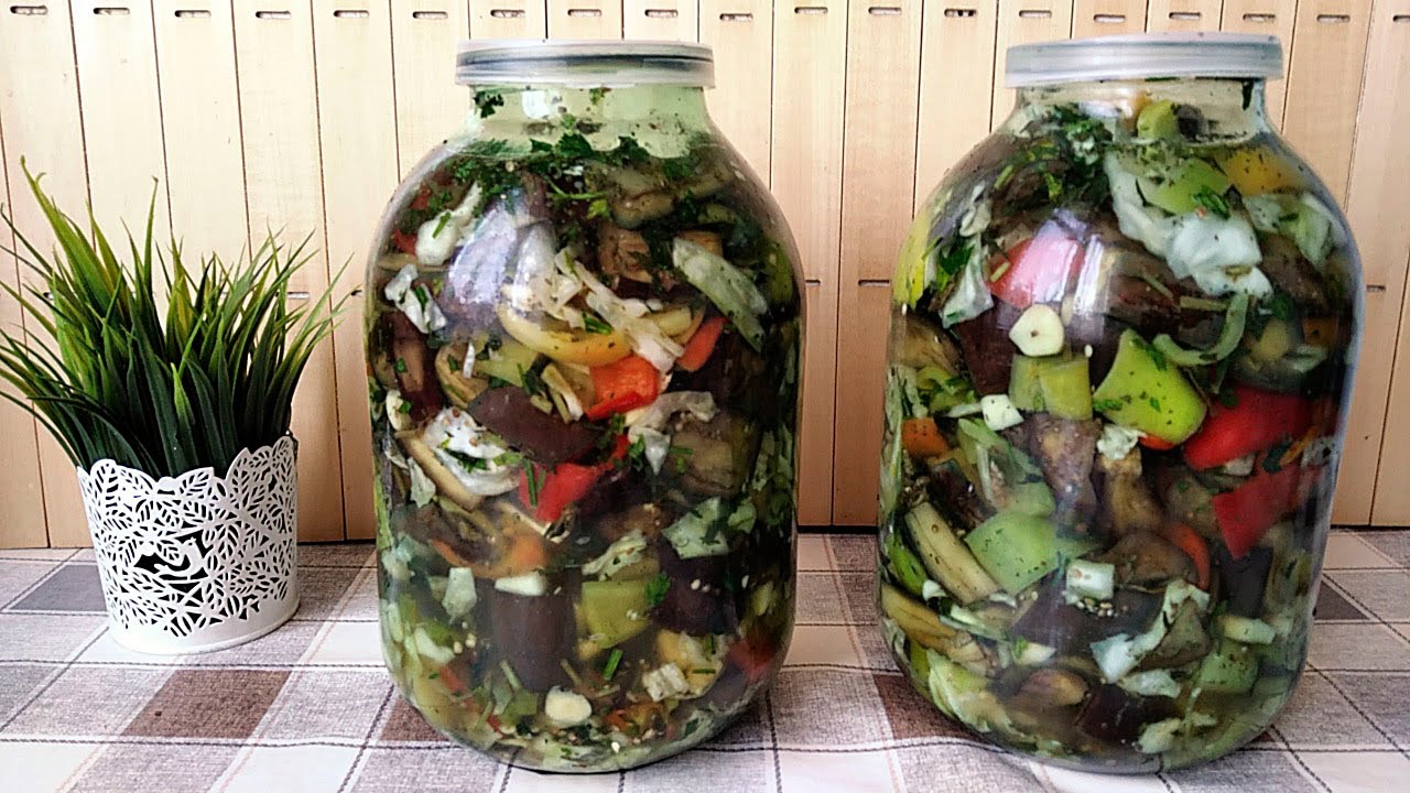 Badimcanla Qarişiq Tərəvəzli Ləzzətli Həftəbecər Turşusu