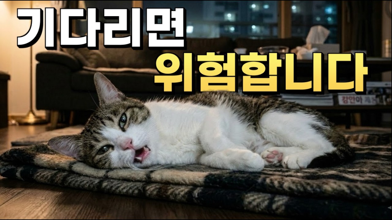 고양이가 이러면 아침까지 기다리면 안됩니다!!
