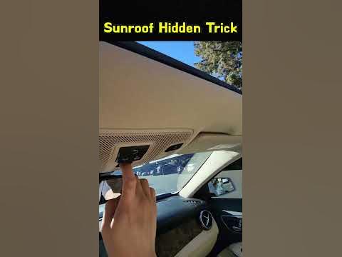 The Real Way to Open The Sunroof on Your Car ! - YouTube