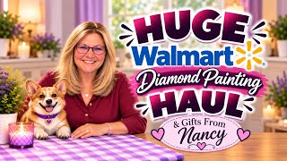 HUGE Walmart Diamond Painting Haul & Gifts From Nancy | Diamond Art Club | Thomas Kinkade