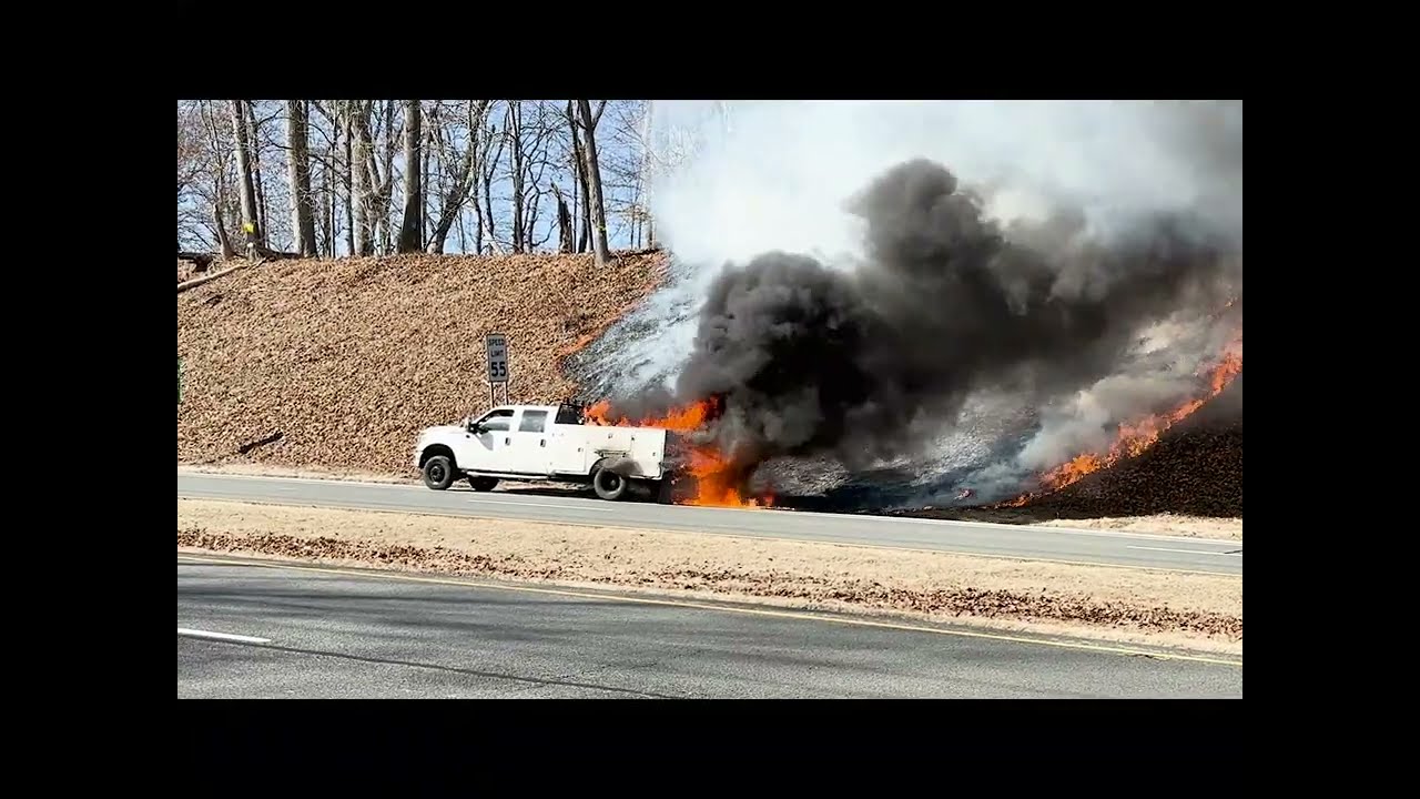 Readington Township, NJ RT 202 Vehicle/Brush Fire 2/18/2025