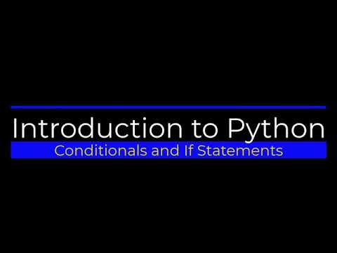 Relational Operators and If Statements in Python - YouTube