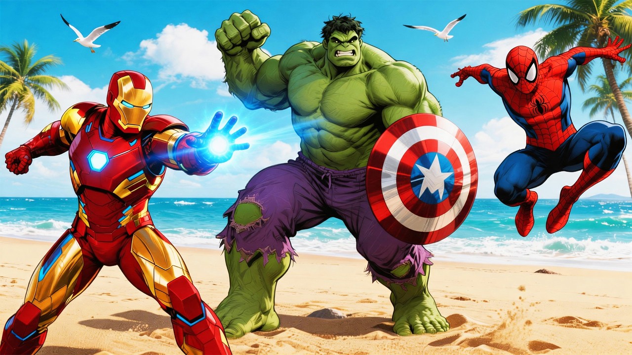 SPIDER-MAN, IRON MAN, HULK GAME ANIMATION🕸️🦸♂️💥