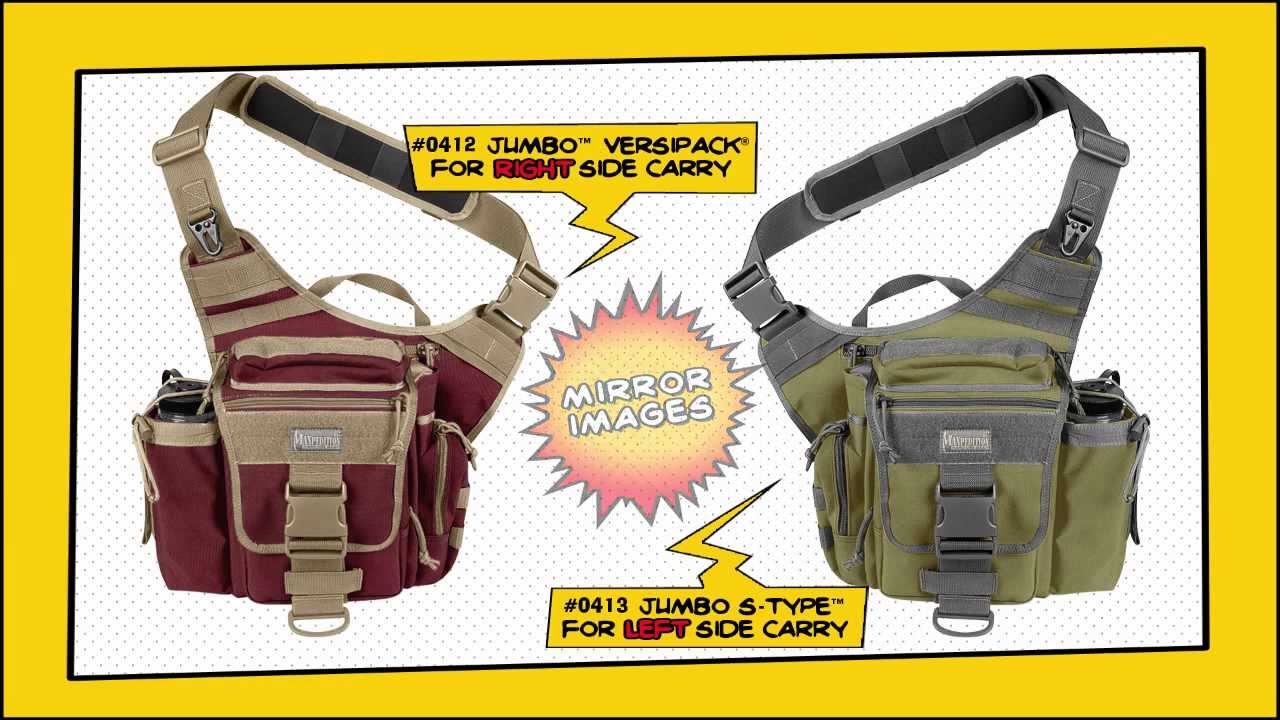 Maxpedition Jumbo Versipack – Borsa A Tracolla In Nylon Balistico Grigio Lupo, 8x4x8.5 Pollici, Modello 0412W