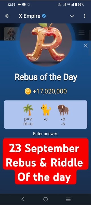 X Empire Riddle of the day/ X Empire Rebus of the day/ X Empire Rebus