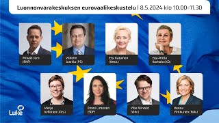 Luonnonvarakeskuksen eurovaalikeskustelu 8.5.2024