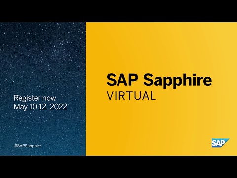 SAP Sapphire Virtual - Register Now | May 10-12, 2022