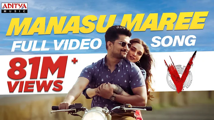 Manasu Maree Full video Song | V Songs | Nani, Aditi Rao Hydari | Amit Trivedi