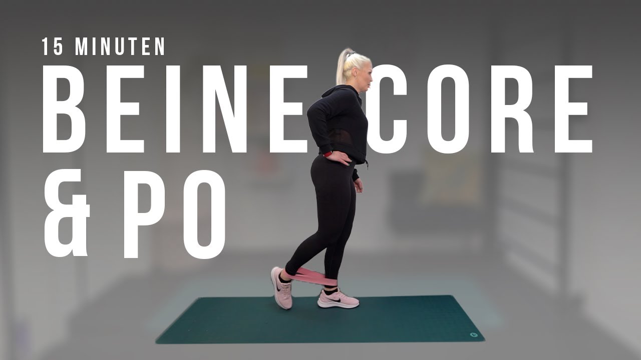 15 Minuten Kraft Cardio Workout mit Miniband | Beine, Po & Core | Figur formen zu Hause