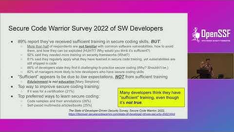 Education & Training for Secure Software Development & Distribution