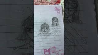 Js me and my drawing. I’m still learning so that’s why it looks kind of bad😅