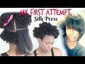 Silk Pressing my 4c Natural Hair for the FIRST TIME !!!