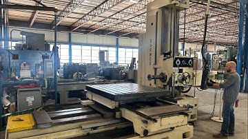 4” DAEWOO Table Type Horizontal Boring Mill, New 1980, Rotary Table, 50 Taper