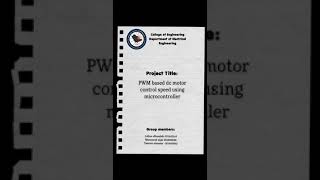 PMW based dc motor control speed using microcontroller