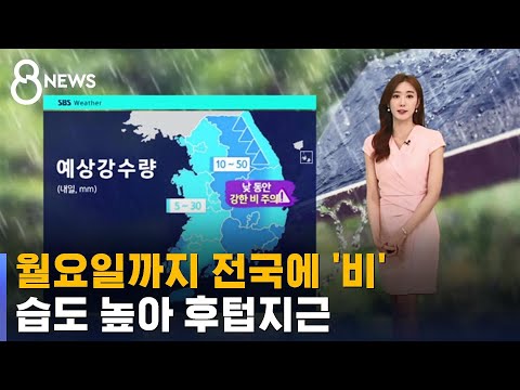 [날씨] 월요일까지 전국에 '비'…습도 높아 후텁지근 / SBS