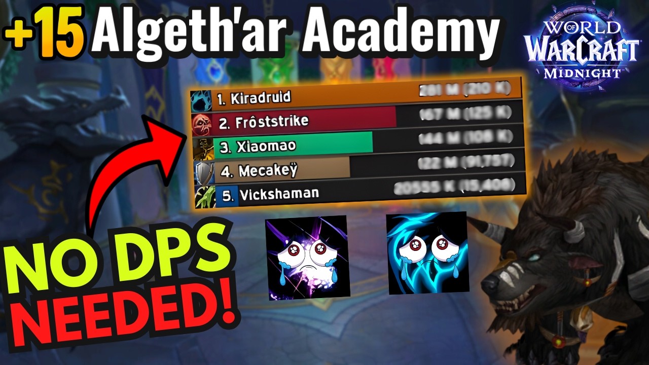 Four Tanks Doing INSANE Damage On Guardian Druid! | Midnight +15 Algeth'ar Academy