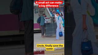 💧 One Old Man Saved Water While Everyone Else Ignored It! #Shorts Uncle, finally save the water.
