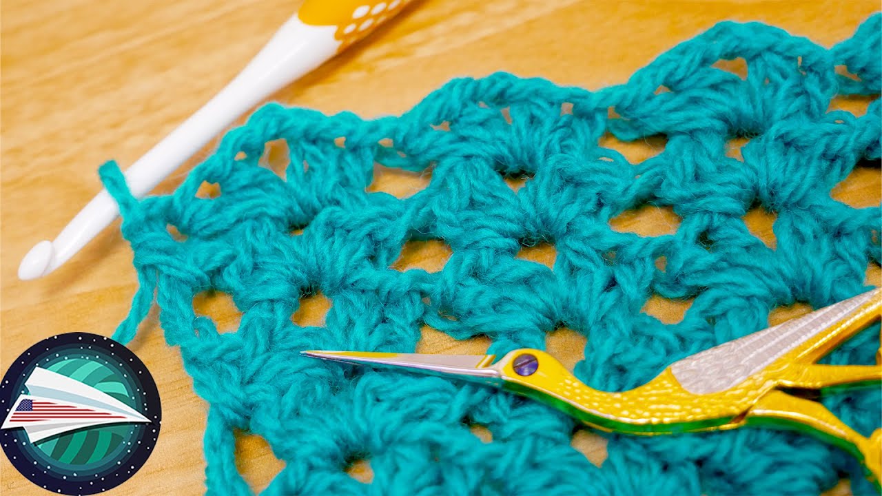 Crocheting Loose VPattern with Half Double Crochets Learning to