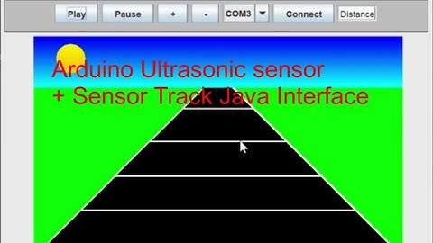 Arduino Ultrasonic Sensor + Sensor Track Java Swing Interface
