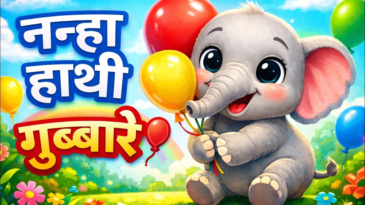 नन्हा हाथी और गुब्बारे 🎈 | Cute Nursery Story | Kids Hindi Kahani