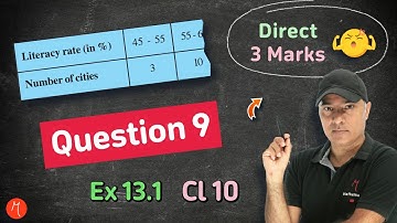 Question 9 - Exercise 13.1 | Class 10 | Chapter 13 |  Statistics | NCERT Maths | CBSE