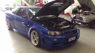 Nissan gtr r34 turbo sound engine