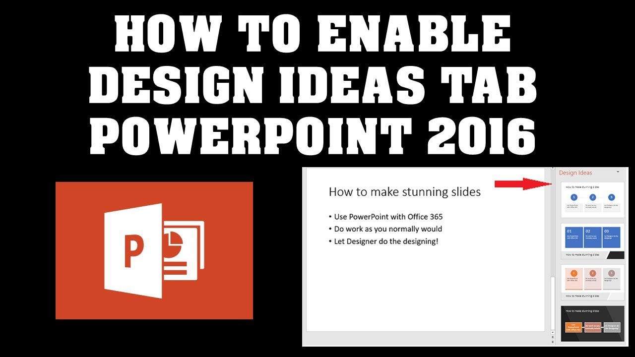 How To Enable Designer Tab Powerpoint 2016